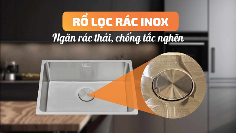 Chậu rửa bát inox Malloca MS-6070 - Hàng chính hãng