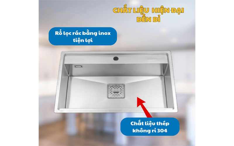 Rổ lọc rác của Chậu rửa bát inox Malloca MS-6302ST