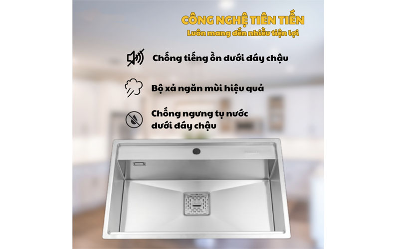 Chậu rửa bát inox Malloca MS-6302ST