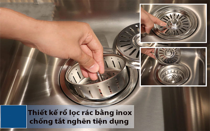 Chậu rửa chén 2 ngăn Malloca MS-1025L NEW - Hàng chính hãng