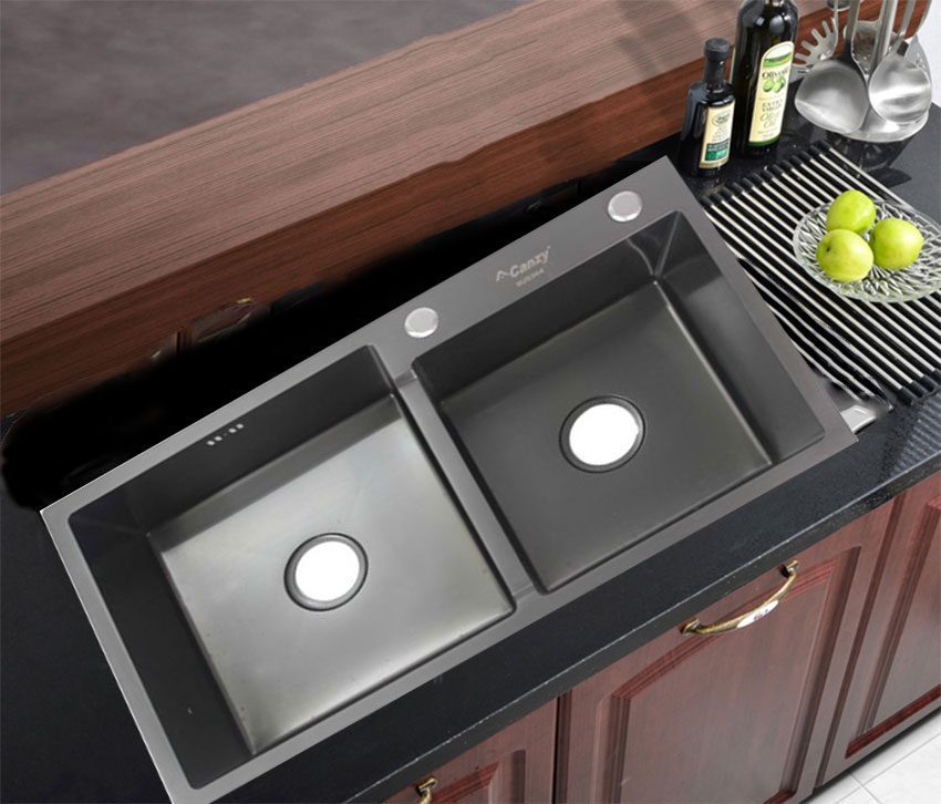 Chậu rửa bát Inox Canzy CZ 8245KH - Hàng chính hãng