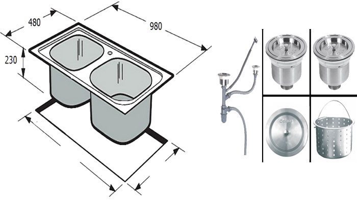 Chậu rửa chén Gorlde GD-952 - Hàng chính hãng