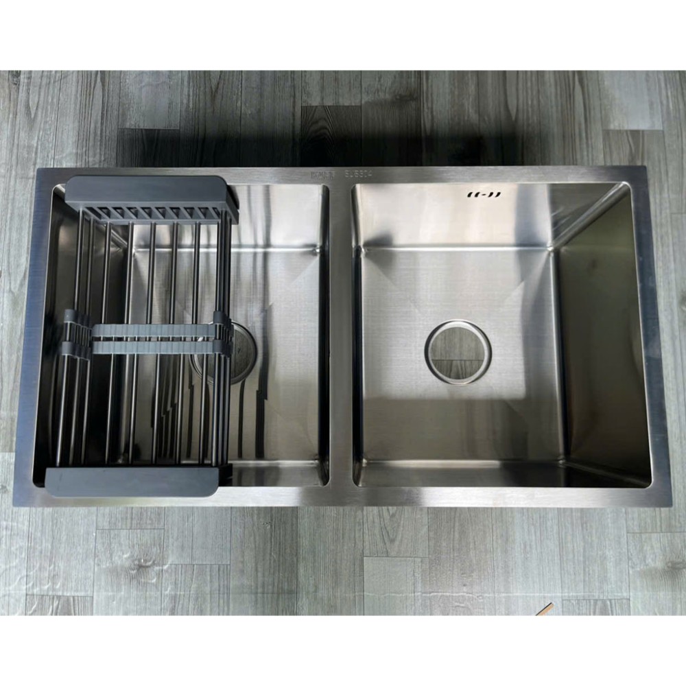 Chậu rửa Inox đôi Kaff KF-HM8245BI - Hàng chính hãng