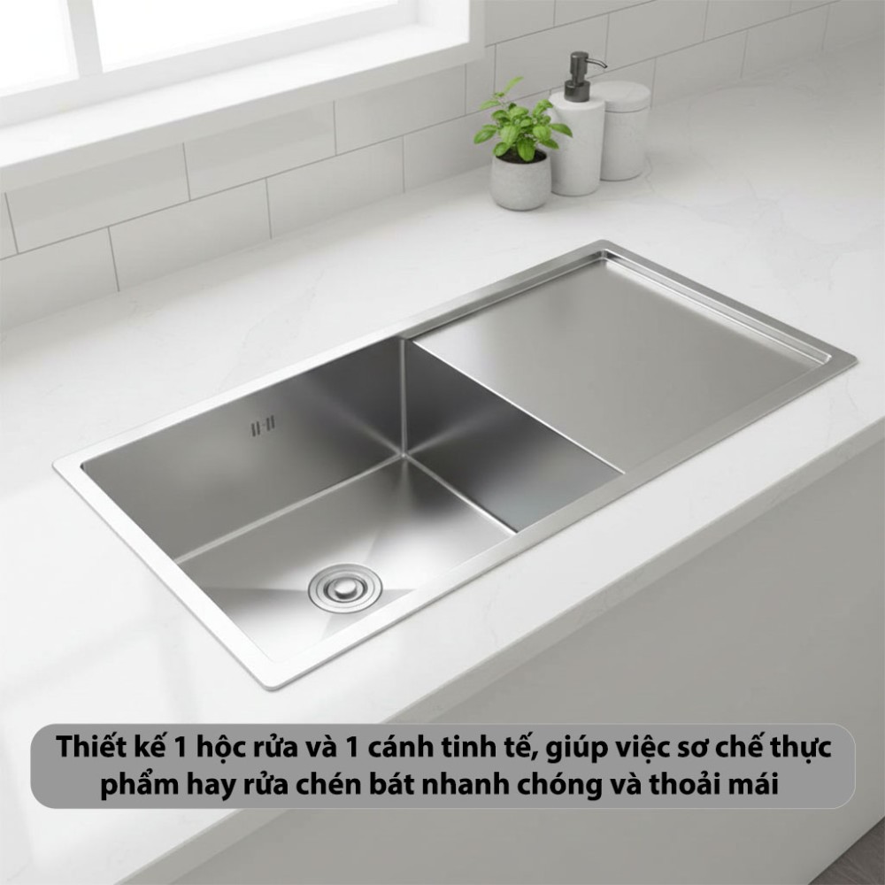Chậu rửa Inox Kaff KF-HMD9045BI - Hàng chính hãng