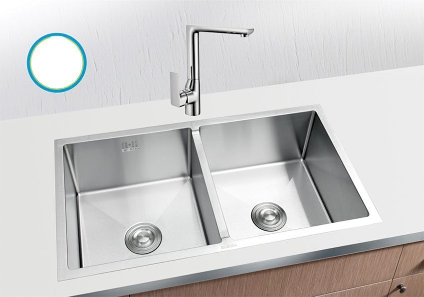 Chậu rửa chén Inox hai bồn Roland RL-8346V - Hàng chính hãng
