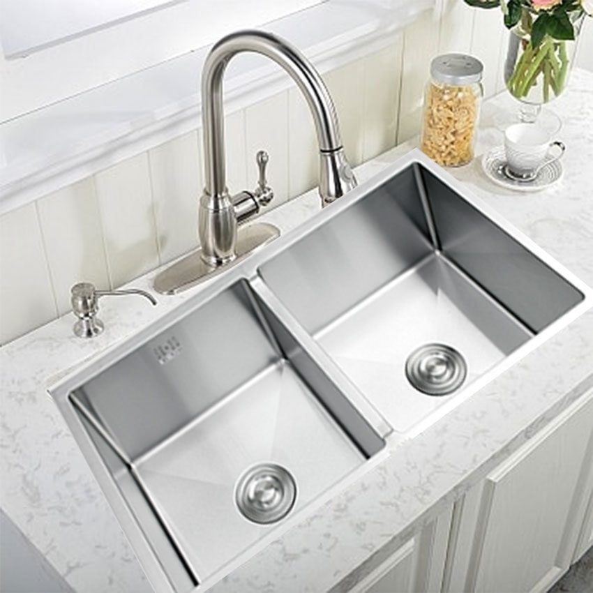 Chậu rửa chén Inox hai bồn Roland RL-8346V - Hàng chính hãng