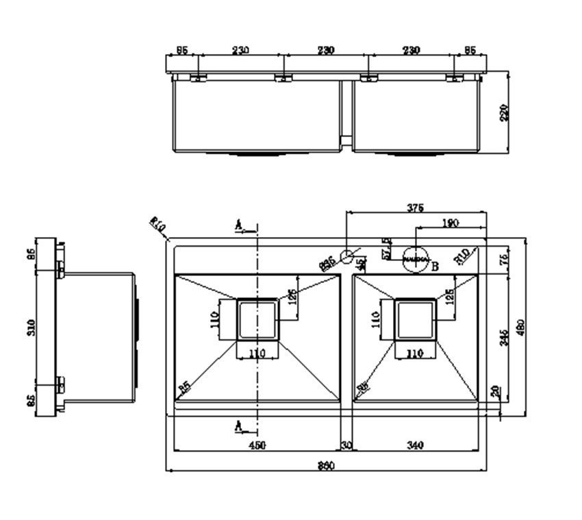 Chậu rửa chén Malloca MS 6304T - Hàng chính hãng