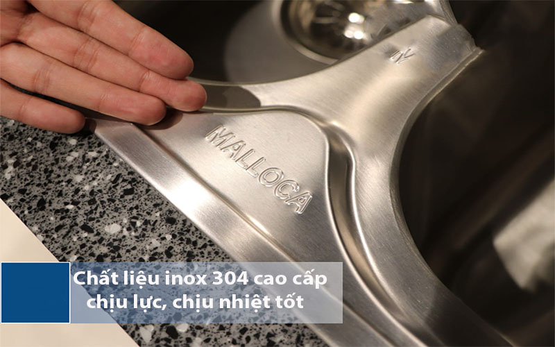 Chậu rửa chén 2 ngăn Malloca MS-1011 NEW - Hàng chính hãng