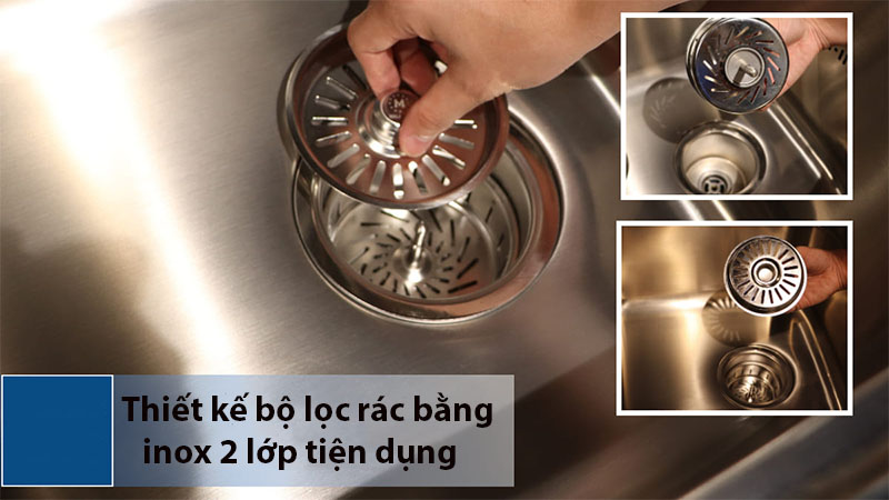 Chậu rửa chén 2 ngăn Malloca MS-2025 - Hàng chính hãng