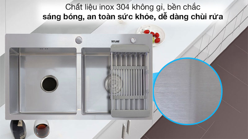 Chậu rửa Handmade Eurosun EU-8245C - Hàng chính hãng