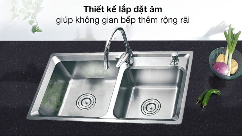 Chậu rửa Handmade Eurosun EU-8245S - Hàng chính hãng