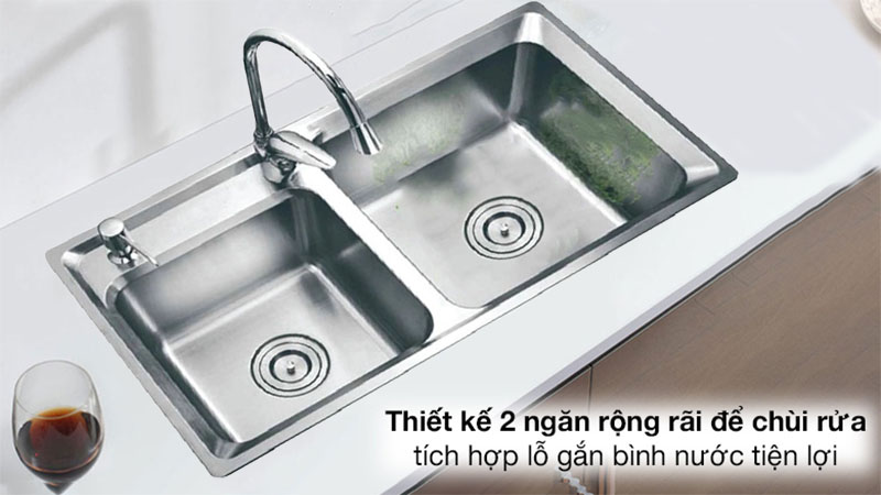 Chậu rửa Handmade Eurosun EU-8245S - Hàng chính hãng