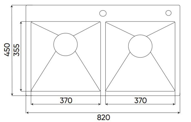 Chậu rửa inox Kaff KF-HMS8245 - Hàng chính hãng