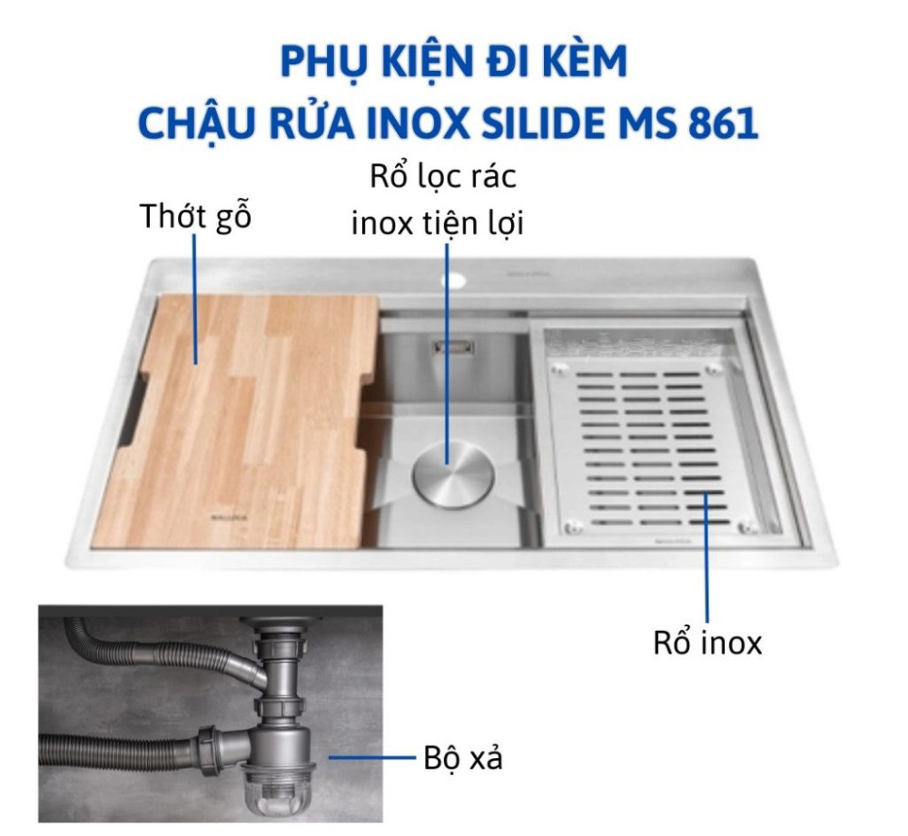 Chậu rửa chén Malloca MS 861 - Hàng chính hãng