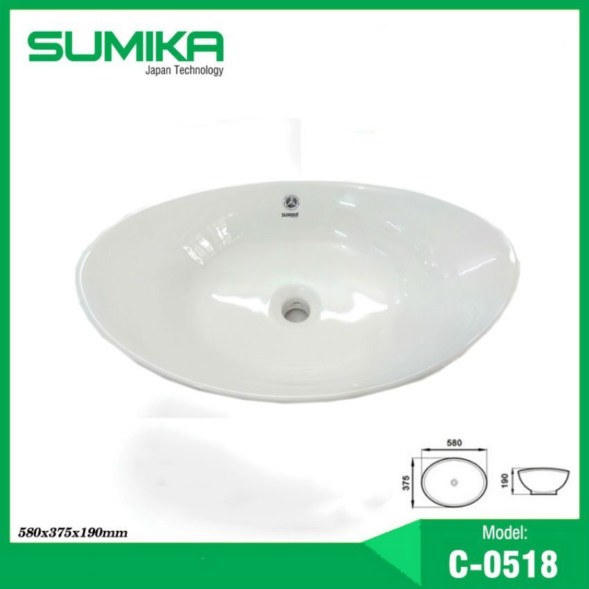 Chậu rửa mặt Sumika C-0518 - Hàng chính hãng