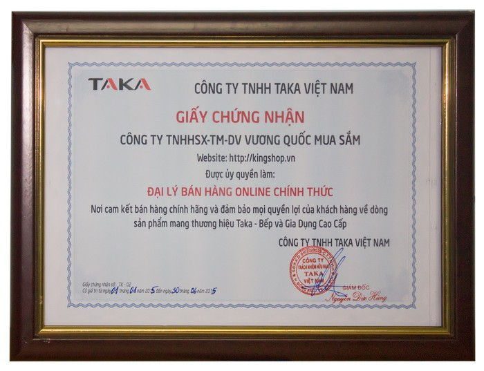 Chứng nhận đại lý chính thức