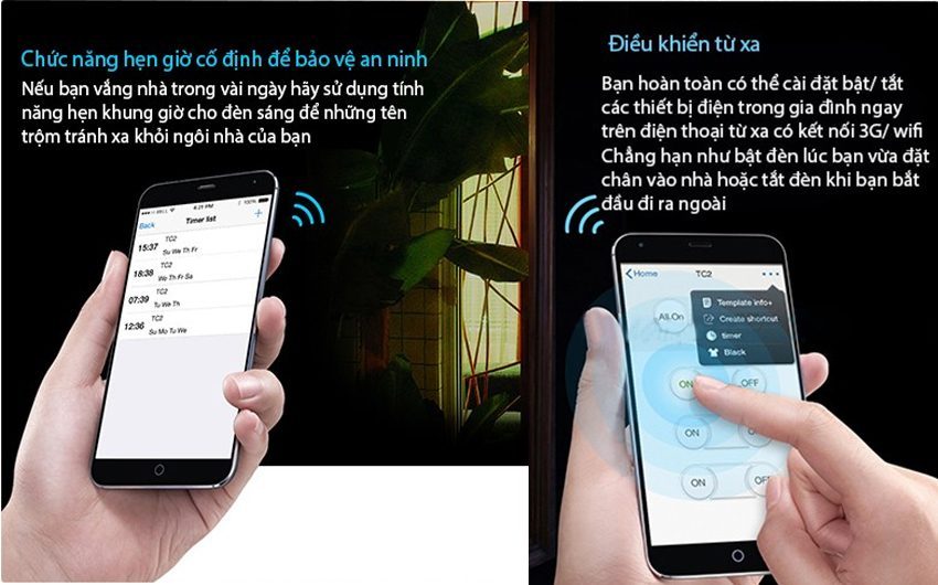 Công tắc cảm ứng thông minh Broadlink TC2 US3 - Hàng chính hãng