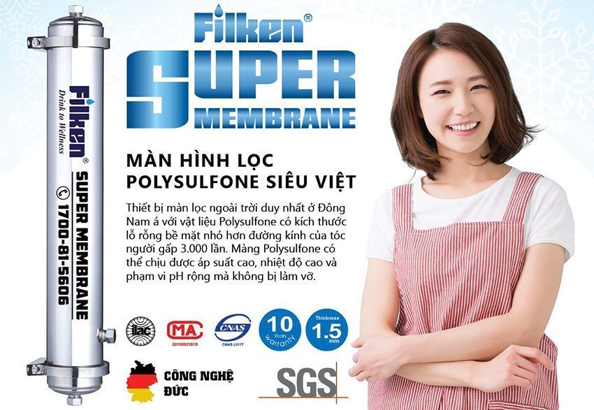 Cột lọc nước Filken UF Membrance UF-2500 - Hàng chính hãng