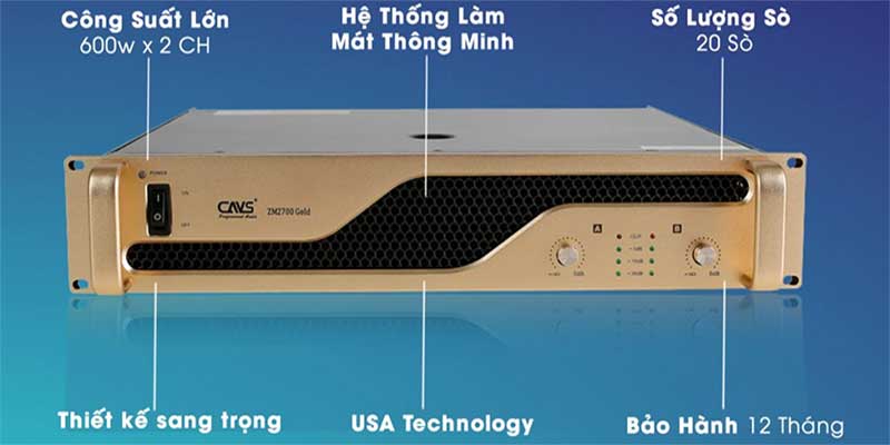 Cục đẩy công suất CAVS ZM2700 - Hàng chính hãng
