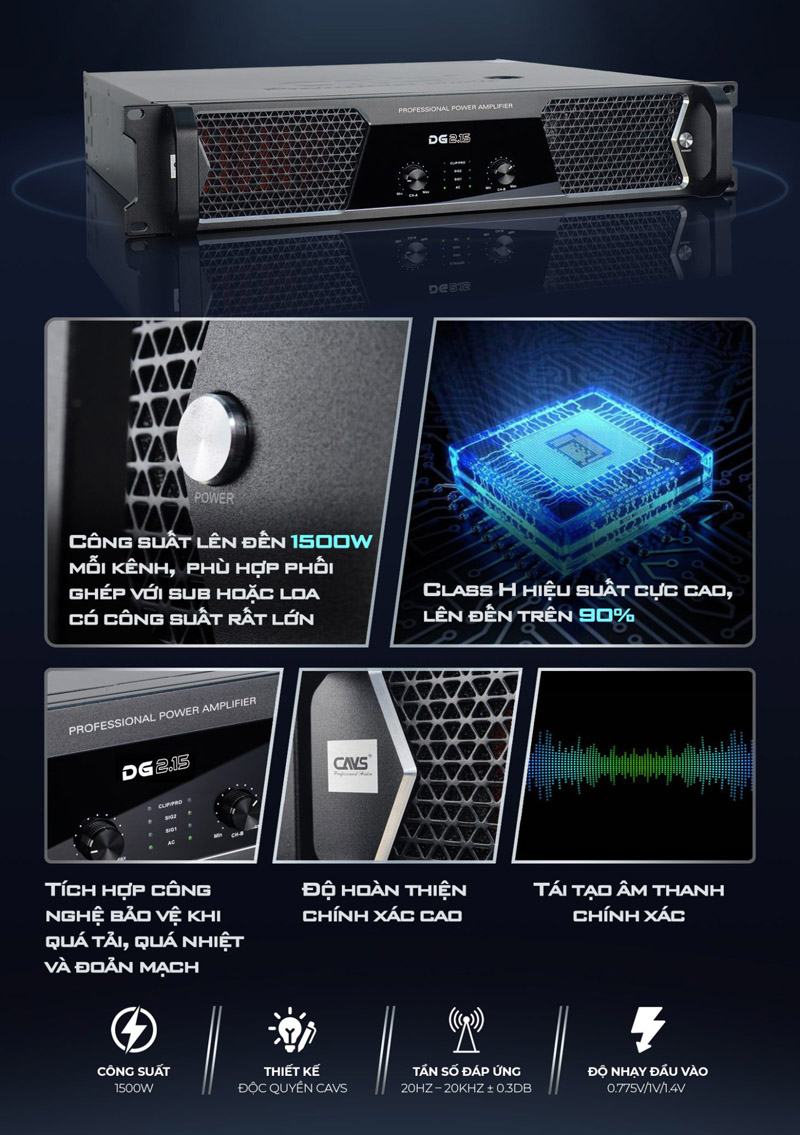 Cục đẩy công suất CAVS DG2.15 - Hàng chính hãng