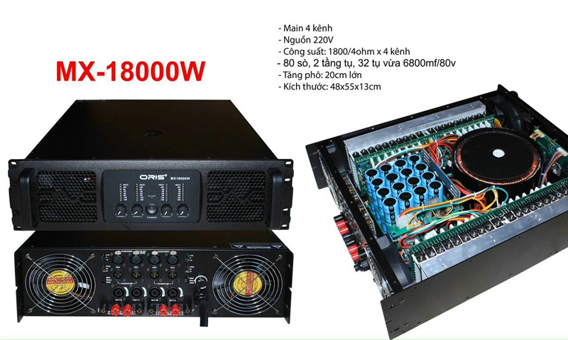 Cục đẩy công suất Oris MX-18000  - Hàng chính hãng