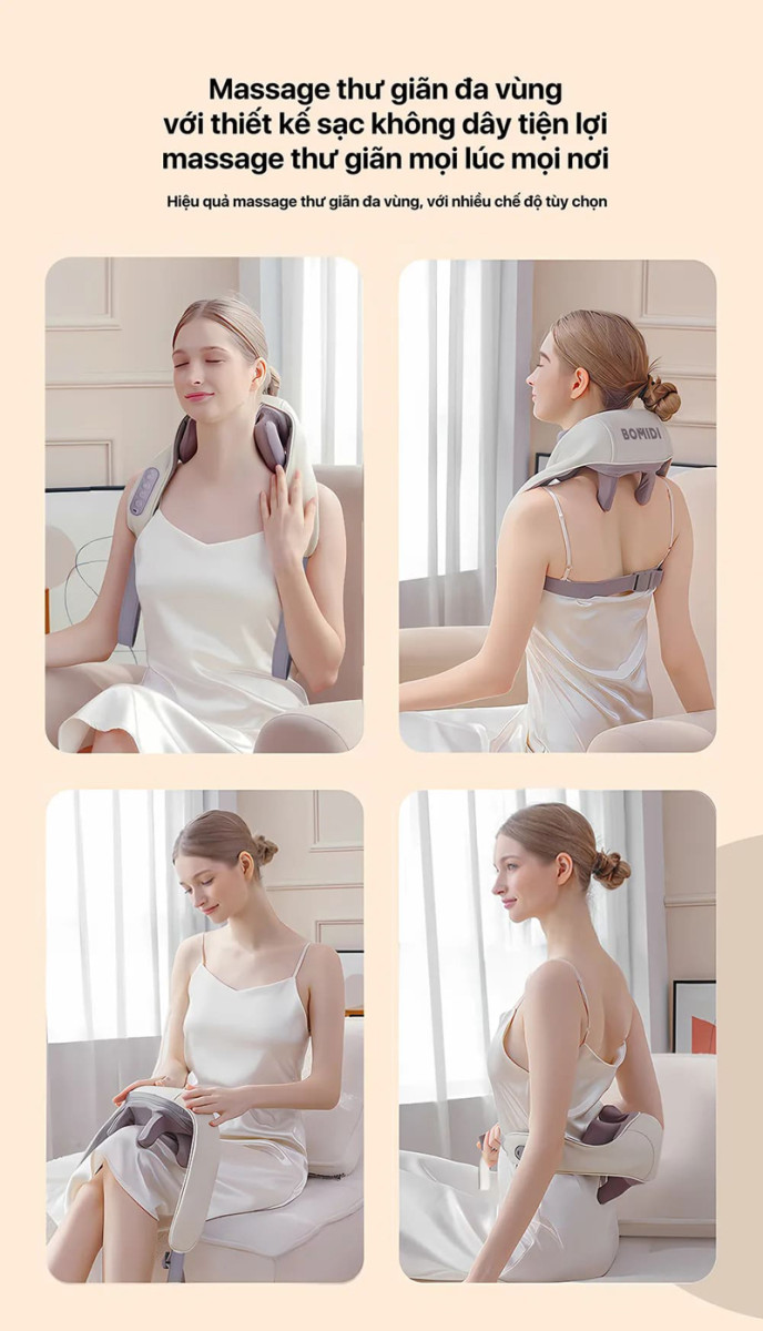 Máy massage cổ vai gáy Bomidi MP2 - Hàng chính hãng
