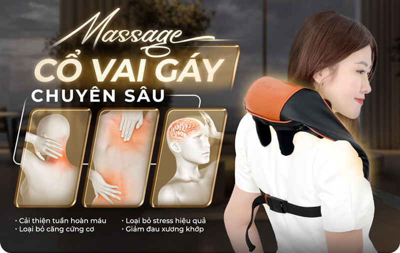 Đai massage cổ vai gáy FujiCare FC-6688 - Hàng chính hãng