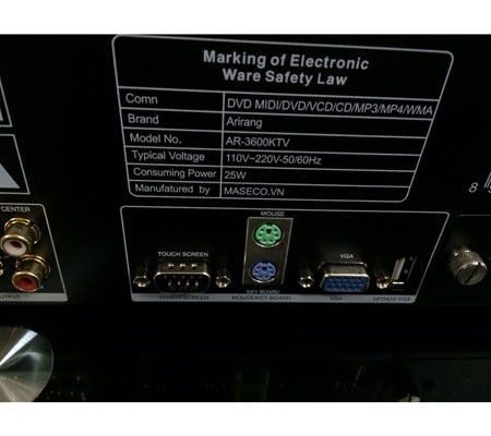 Đầu Karaoke kỹ thuật số Arirang AR-3600 KTV (Không ổ cứng) - Hàng chính hãng