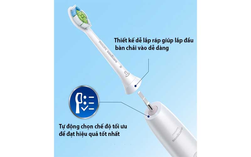 Đầu bàn chải điện sonic W2 Philips HX6062/67 - Hàng chính hãng
