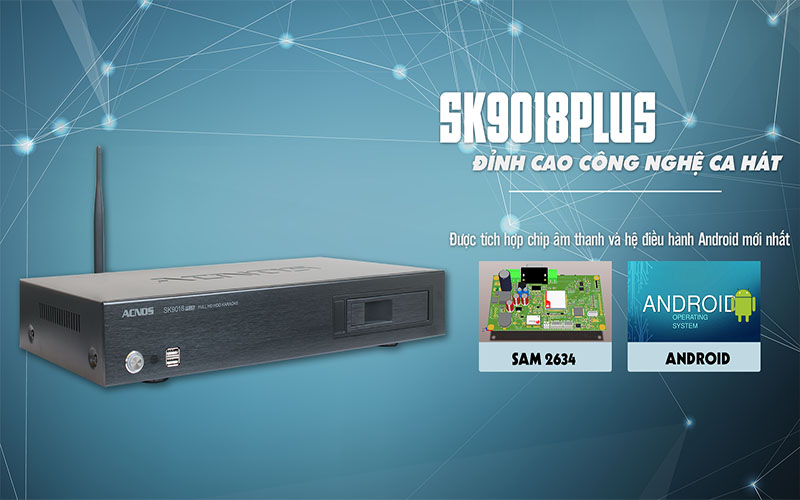 Đầu karaoke Acnos SK9018 Plus - Hàng chính hãng
