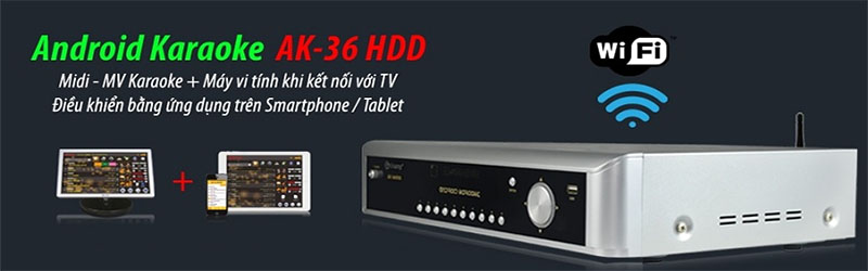 Đầu karaoke DVD Android Arirang AK-36HDD - Hàng chính hãng