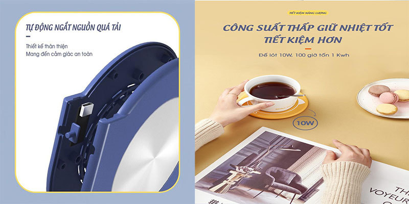 Đế giữ ấm trà, cà phê Joyoung TEA812-A2 - Hàng chính hãng