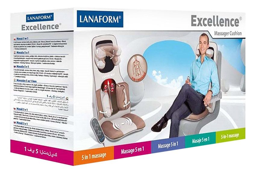 Đệm massage 3D hồng ngoại Lanaform Excelence LA110311 - Hàng chính hãng