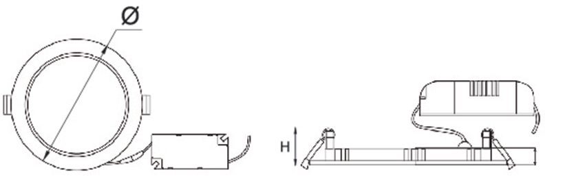 Thiết kế của đèn Led Downlight siêu mỏng Panasonic NSD063