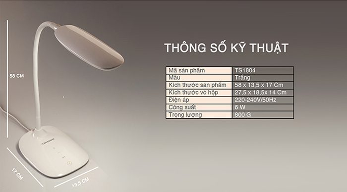 Đèn bàn Tiross TS1804 - Hàng chính hãng