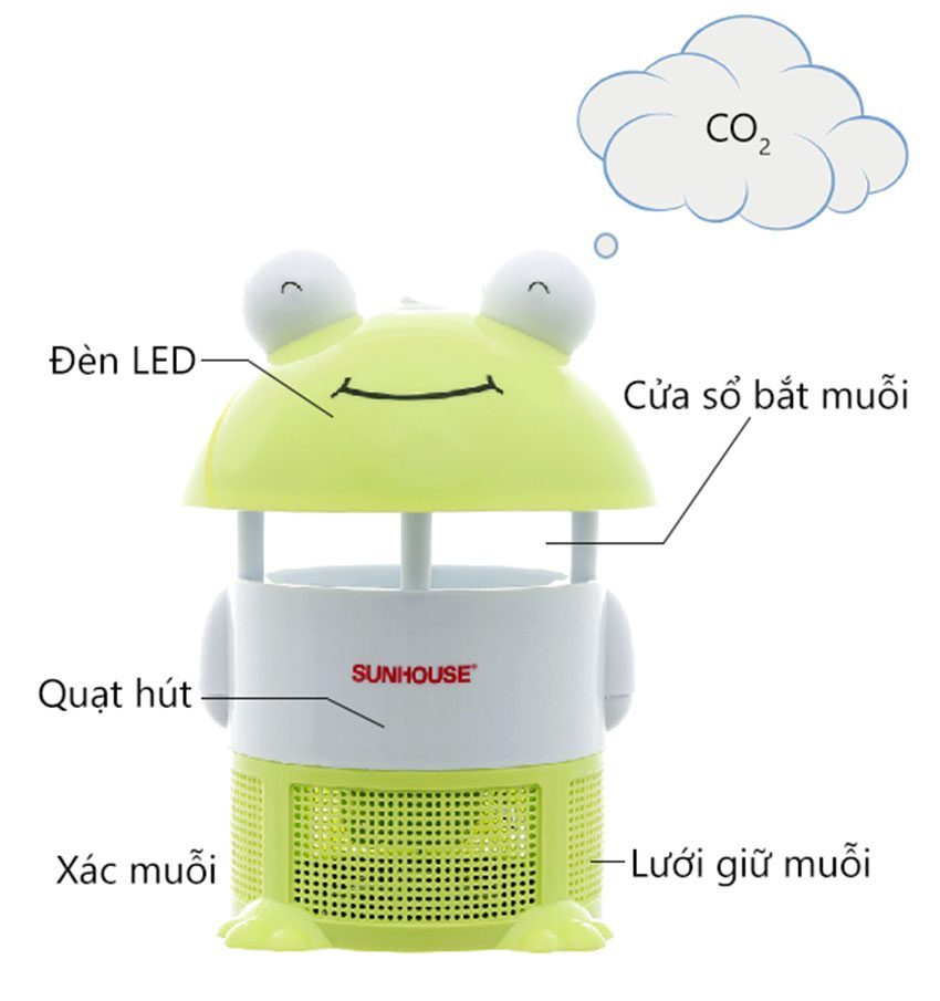 Đèn bắt muỗi Sunhouse SHE-MF01.G - Hàng chính hãng