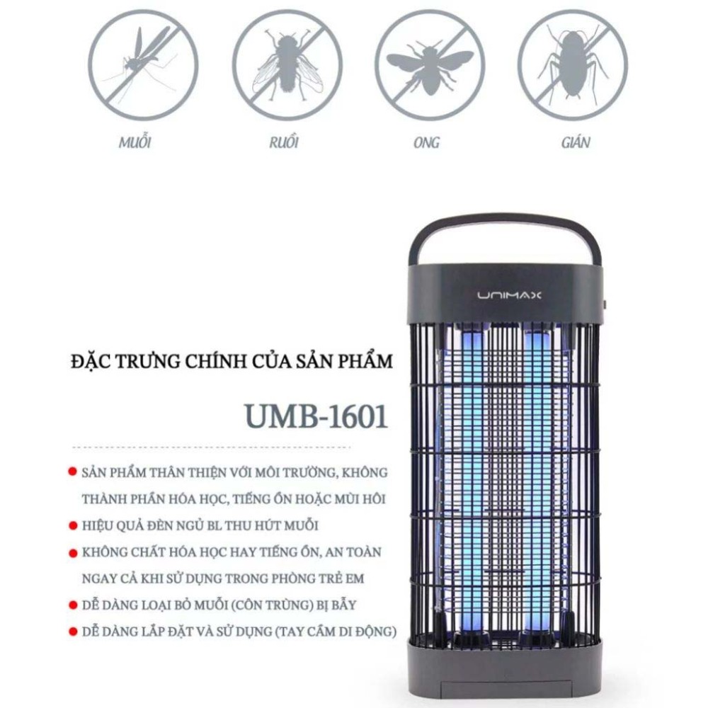 Đèn bắt muỗi Unimax UMB-1601 - Hàng chính hãng
