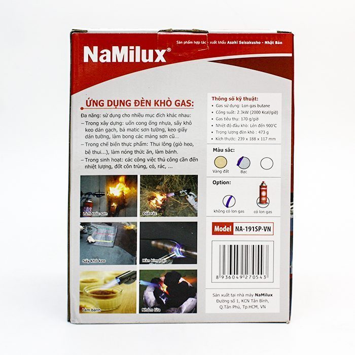 Đèn khò gas Namilux NA-191SP-VN - Hàng chính hãng