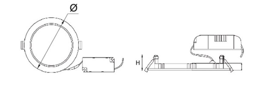 Cấu tạo của đèn Led Downlight Panasonic NSD12C