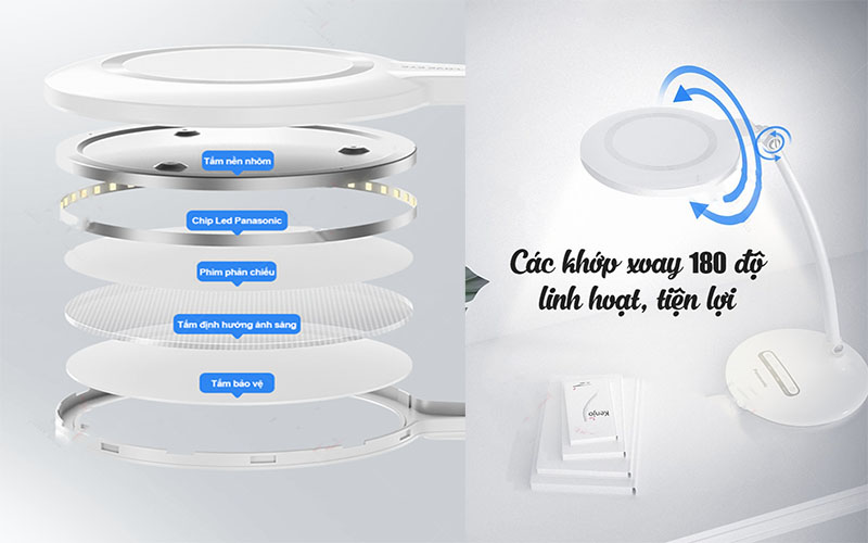 Đèn sạc để bàn LED Panasonic HH-LT0523 - Hàng chính hãng