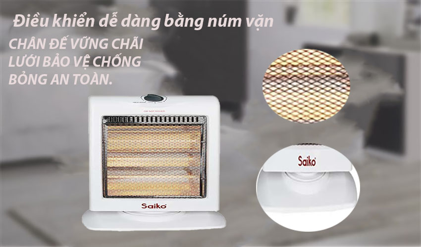 Đèn sưởi Halogen Saiko HF-1202H - Hàng chính hãng