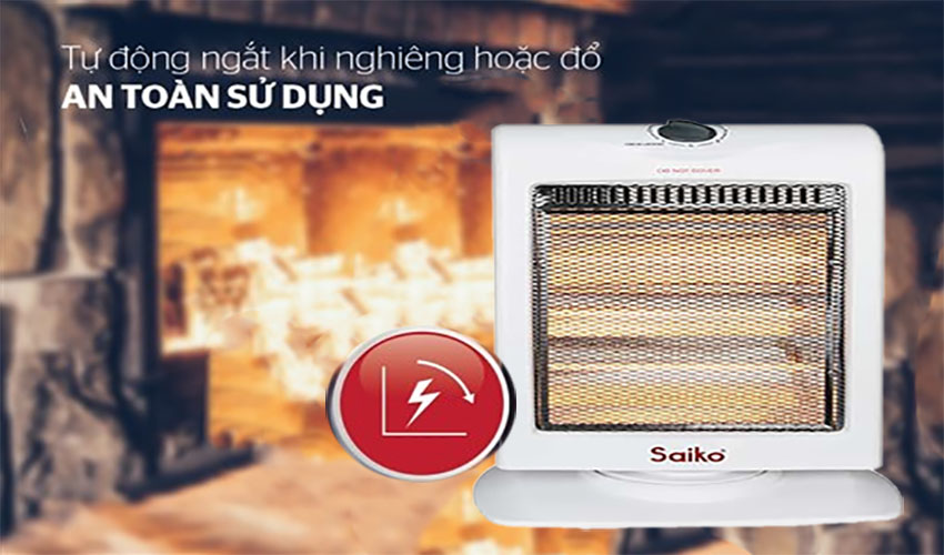Đèn sưởi Halogen Saiko HF-1202H - Hàng chính hãng