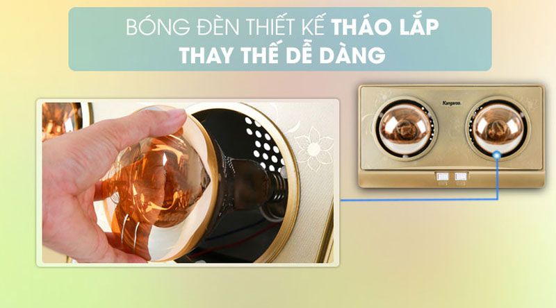 Đèn sưởi nhà tắm Kangaroo KG247V - Hàng chính hãng