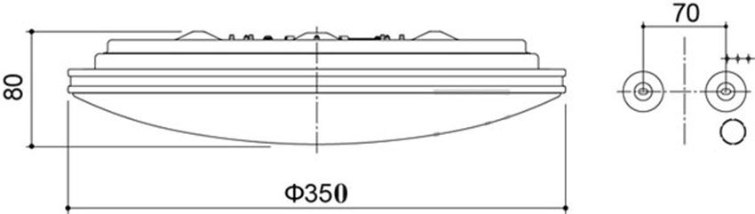 Kích thước của đèn trần Led cỡ nhỏ Panasonic HH-LA100419