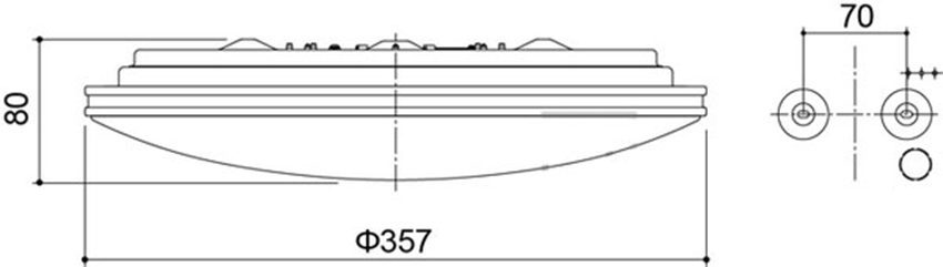 Kiích thước của đèn trần Led cỡ nhỏ Panasonic HH-LA100519