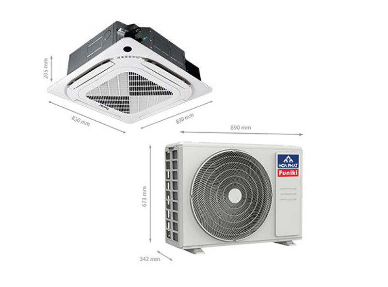 Kích thước của điều hòa Funiki CIC50MMC