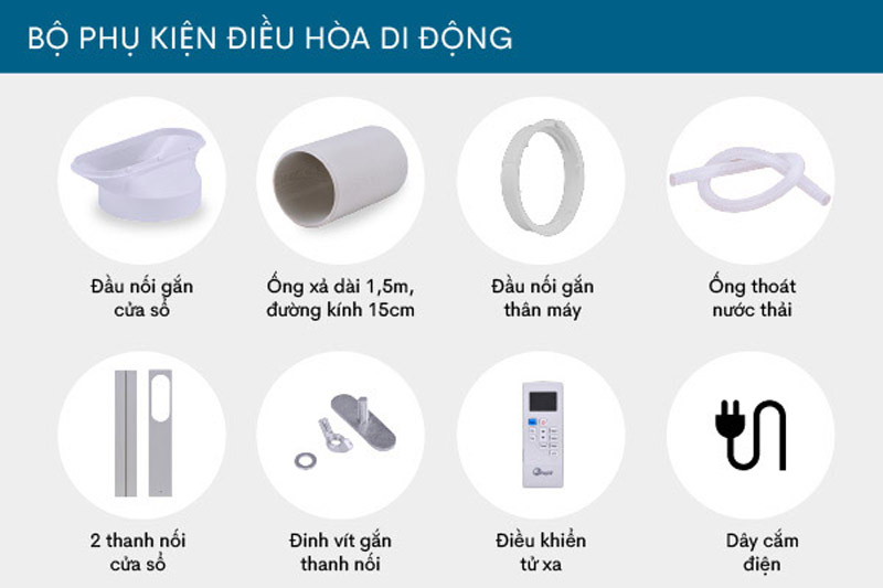 Máy điều hòa di động thông minh FujiE DG688 - Hàng chính hãng