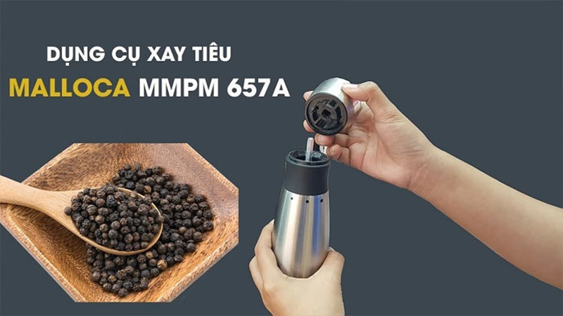 Dụng cụ xay tiêu Malloca MMPM-657A - Hàng chính hãng