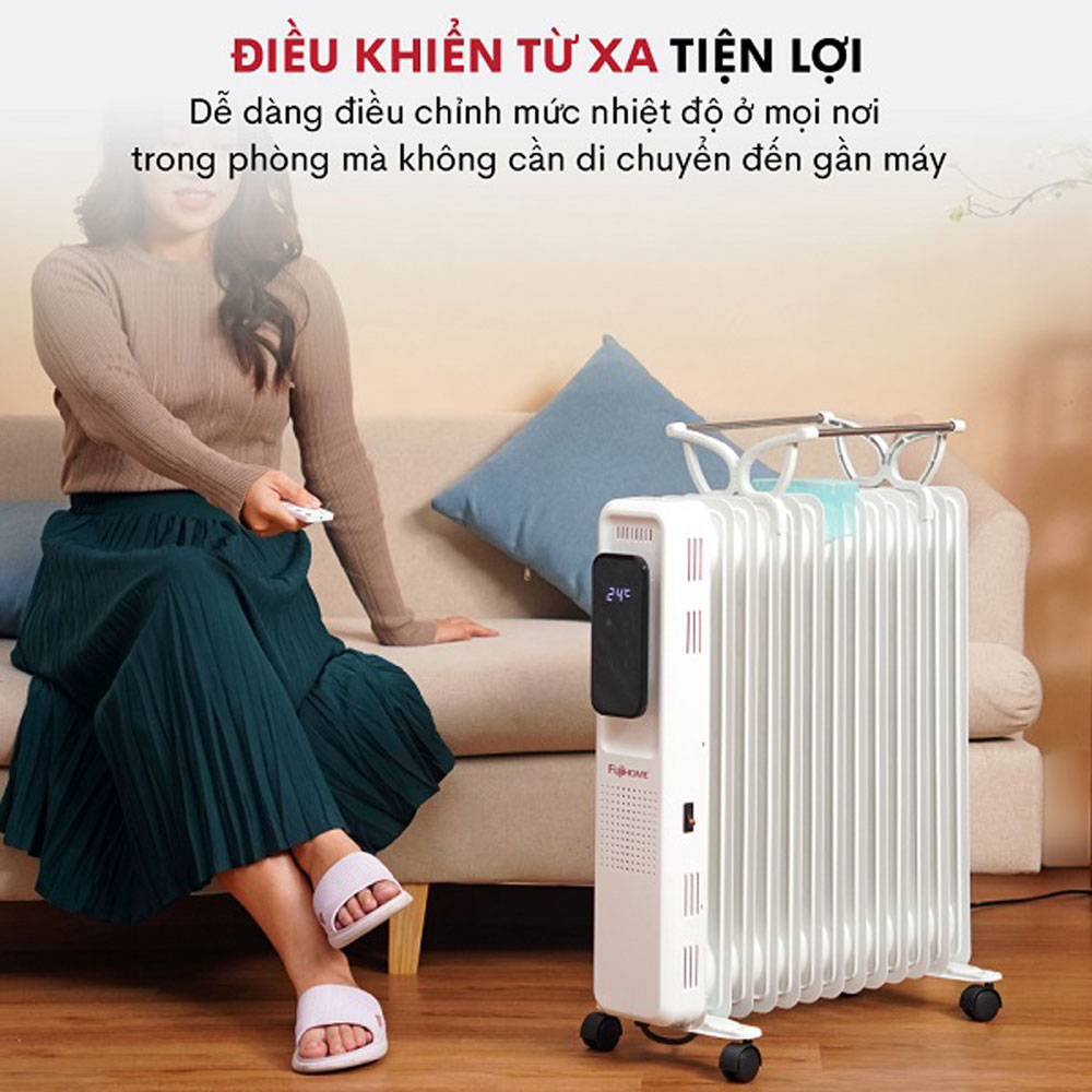 Máy sưởi dầu Fujihome OH8613 - Hàng chính hãng