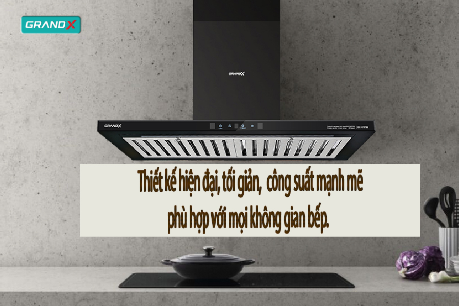 Hút mùi áp tường chữ T GrandX GX H70T65 - Hàng chính hãng